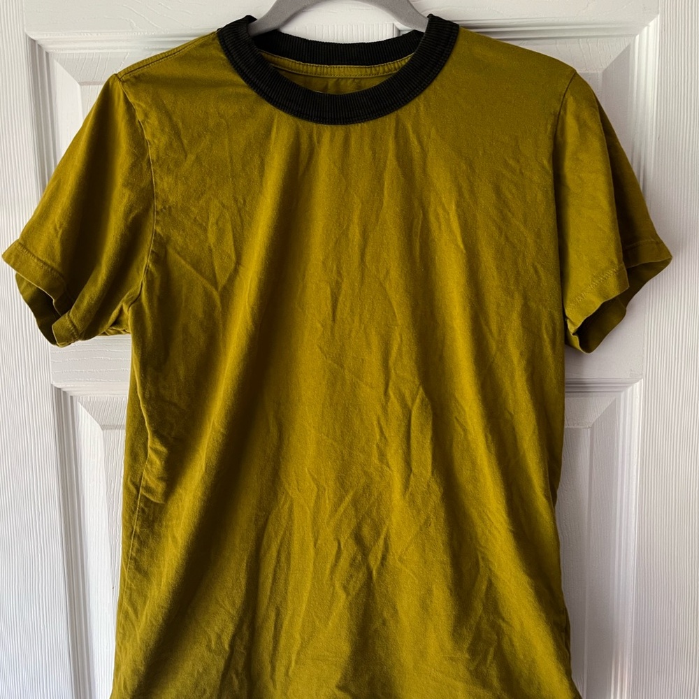 Green T-Shirt with Black Trim